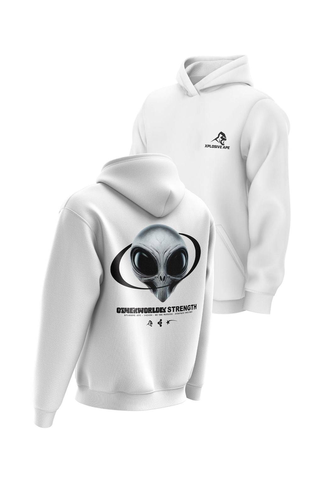 XAPE Otherworldly Strength Hoodie - White