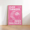 Overthinkers Typography Poster – Modern Minimal Wall Art Print