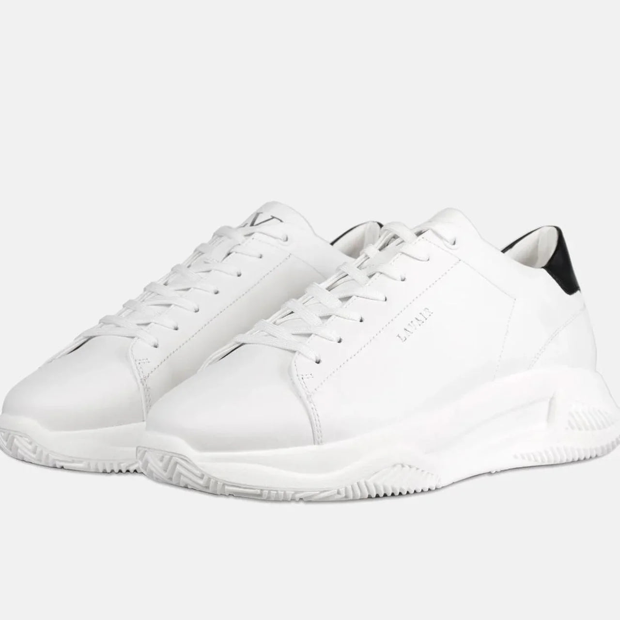 Lavair Linear 2.0 White Black Chunky Leather Trainers – Women's EU 38