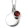 Gecko Jewellery Sterling Silver Crystal Birthstone Pendant Necklace