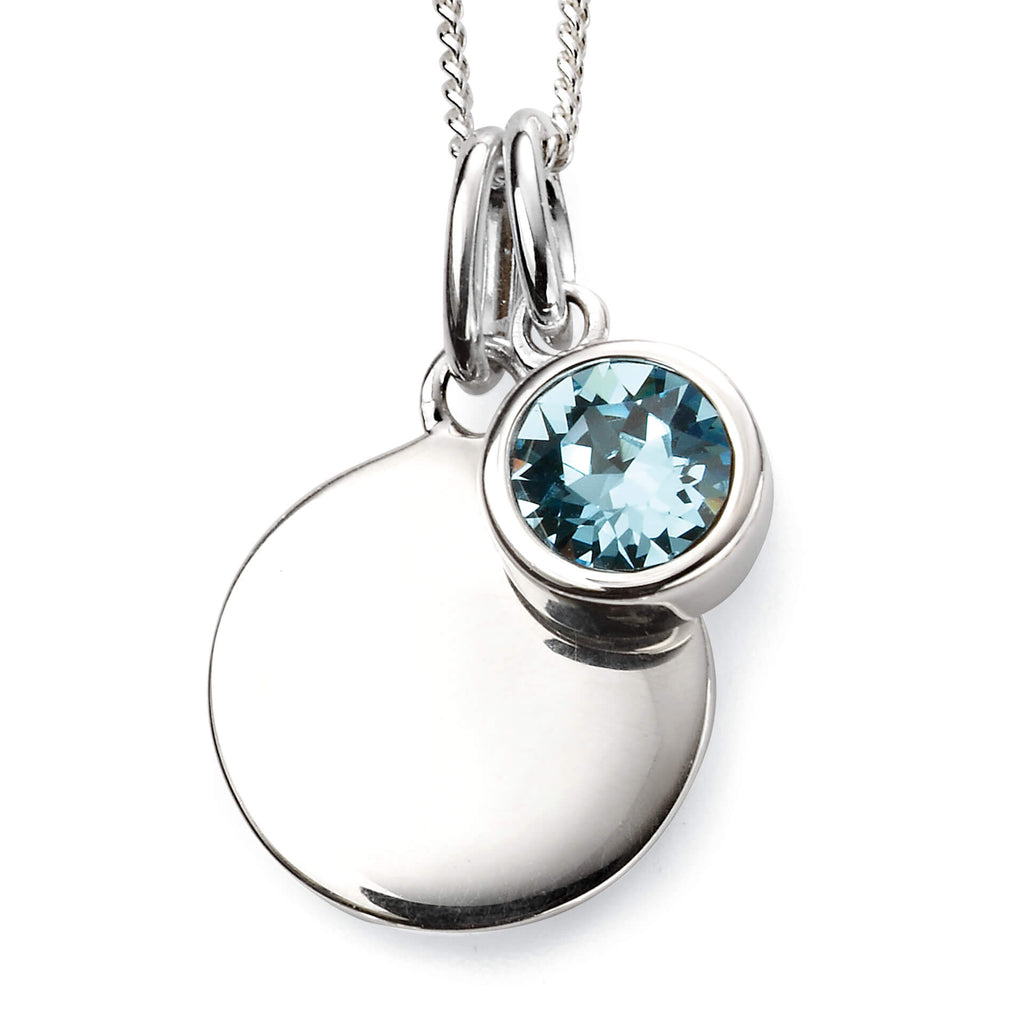 Gecko Jewellery Sterling Silver Crystal Birthstone Pendant Necklace