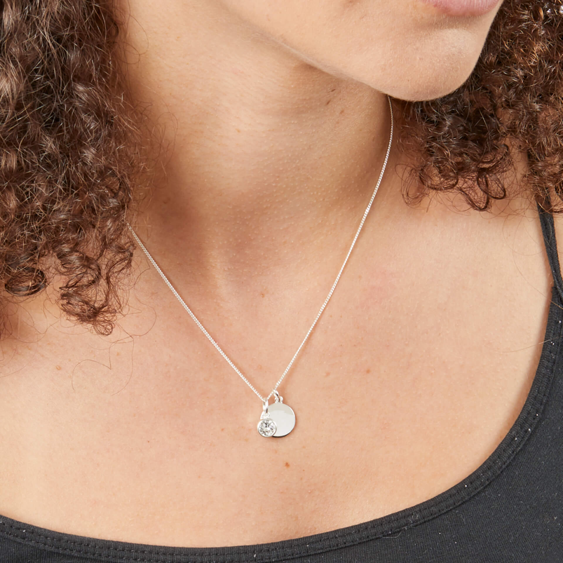 Gecko Jewellery Sterling Silver Crystal Birthstone Pendant Necklace