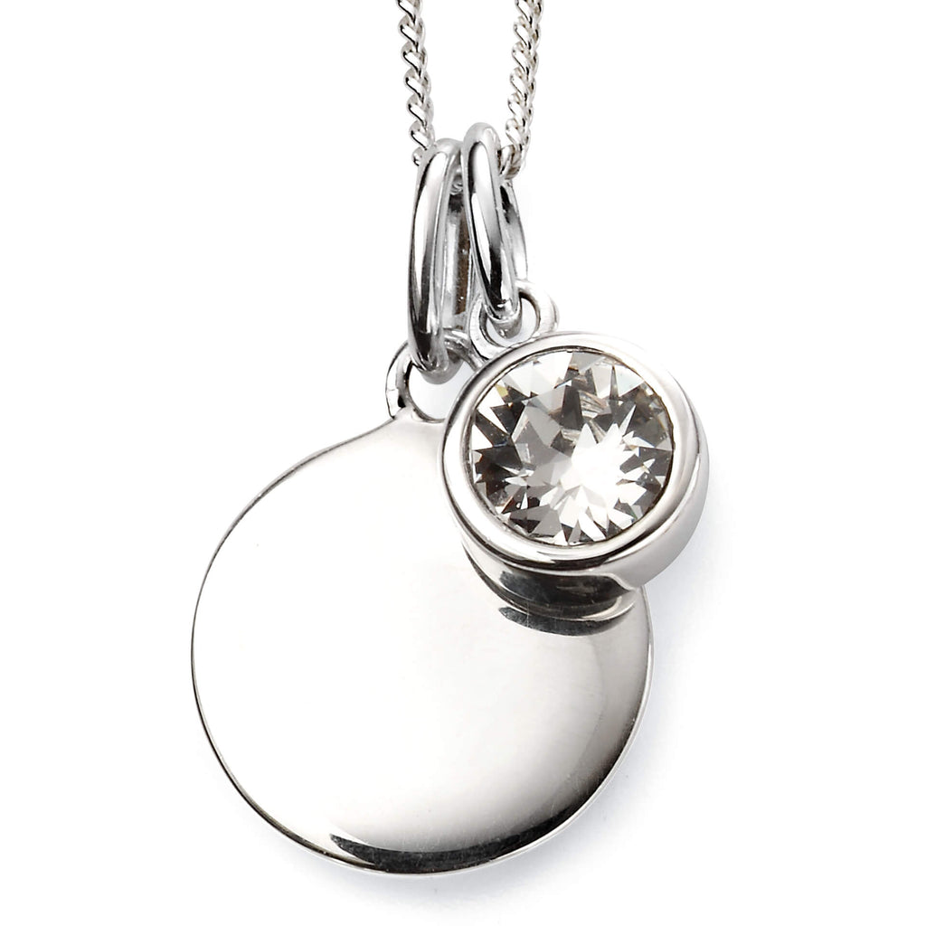 Gecko Jewellery Sterling Silver Crystal Birthstone Pendant Necklace