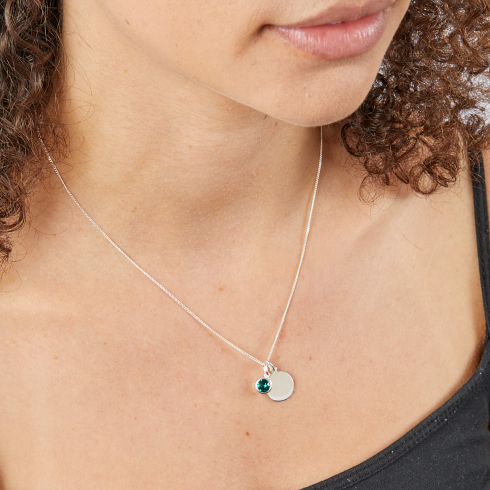 Gecko Jewellery Sterling Silver Crystal Birthstone Pendant Necklace