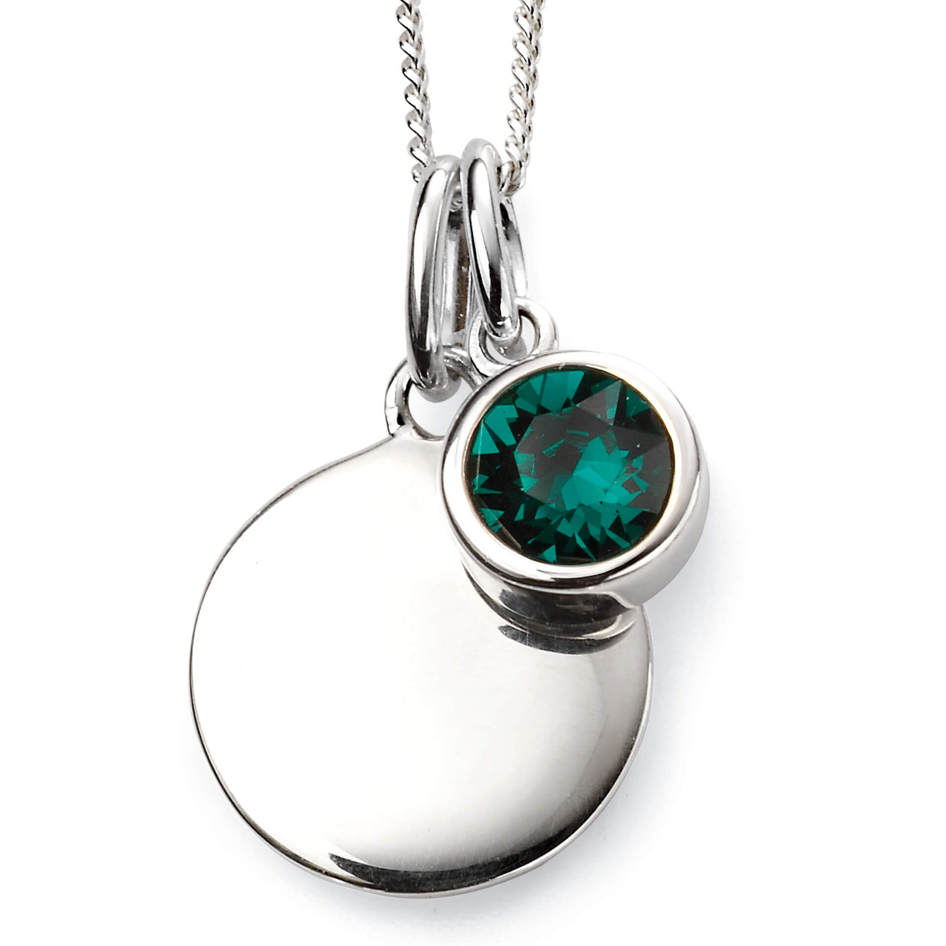 Gecko Jewellery Sterling Silver Crystal Birthstone Pendant Necklace