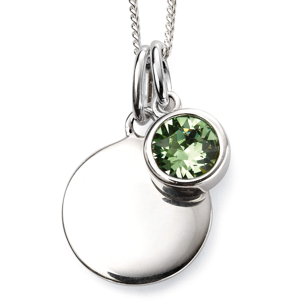 Gecko Jewellery Sterling Silver Crystal Birthstone Pendant Necklace