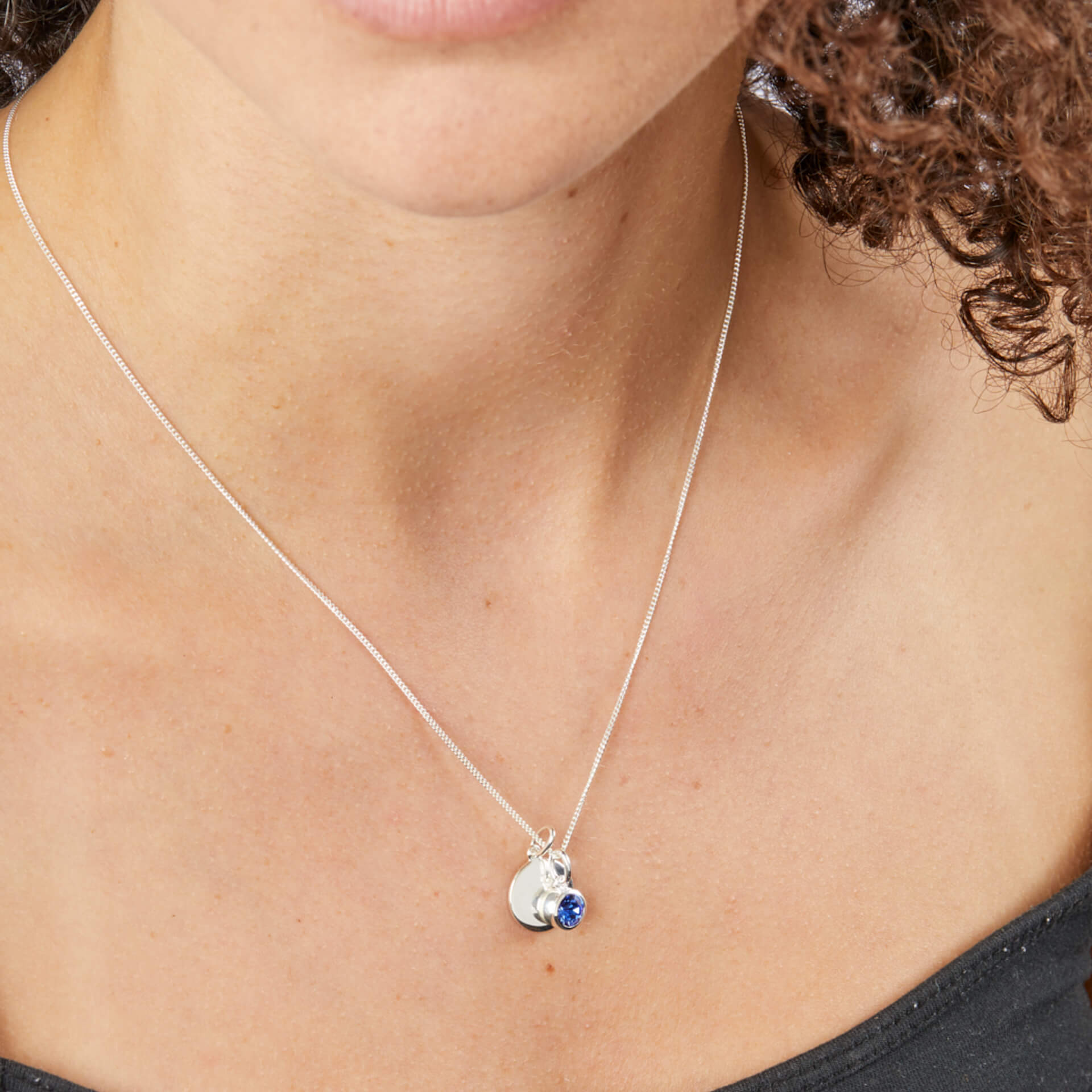Gecko Jewellery Sterling Silver Crystal Birthstone Pendant Necklace