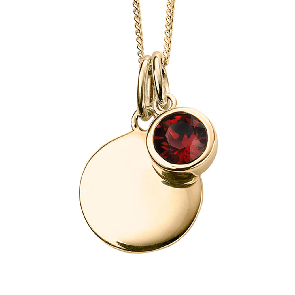 Gecko Jewellery Sterling Silver Crystal Birthstone Pendant Necklace