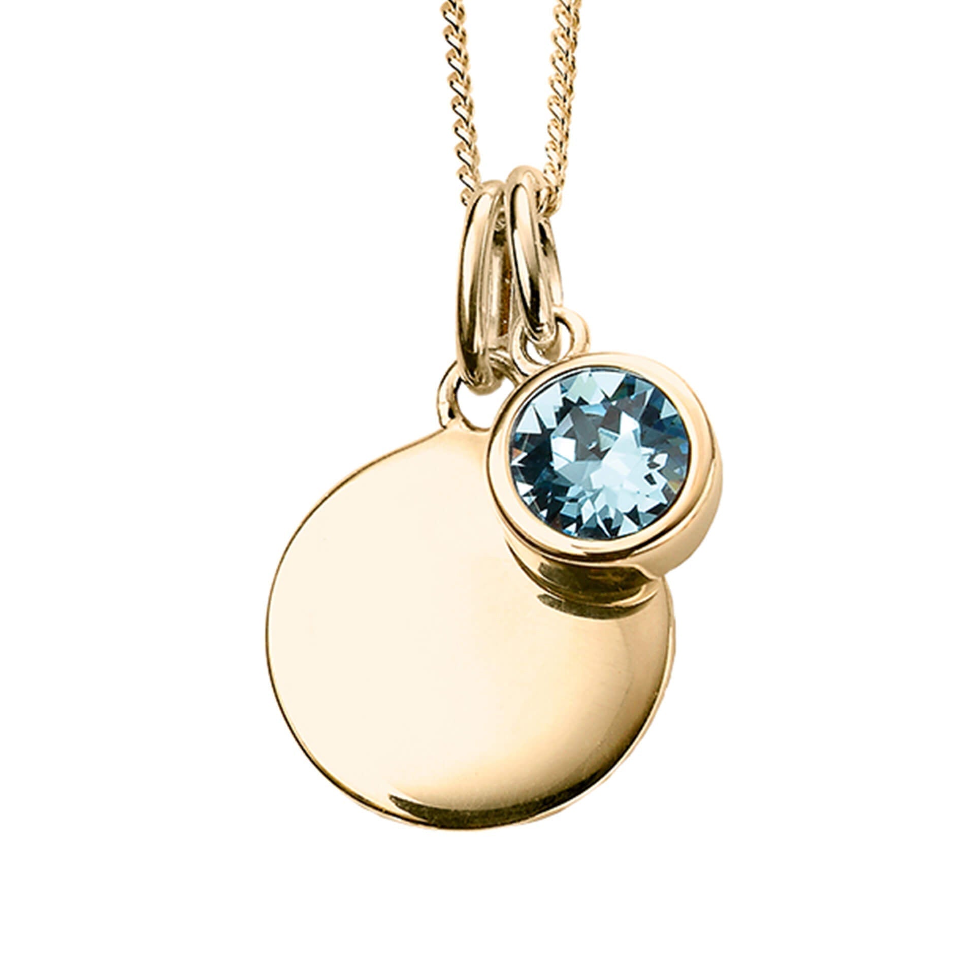 Gecko Jewellery Sterling Silver Crystal Birthstone Pendant Necklace