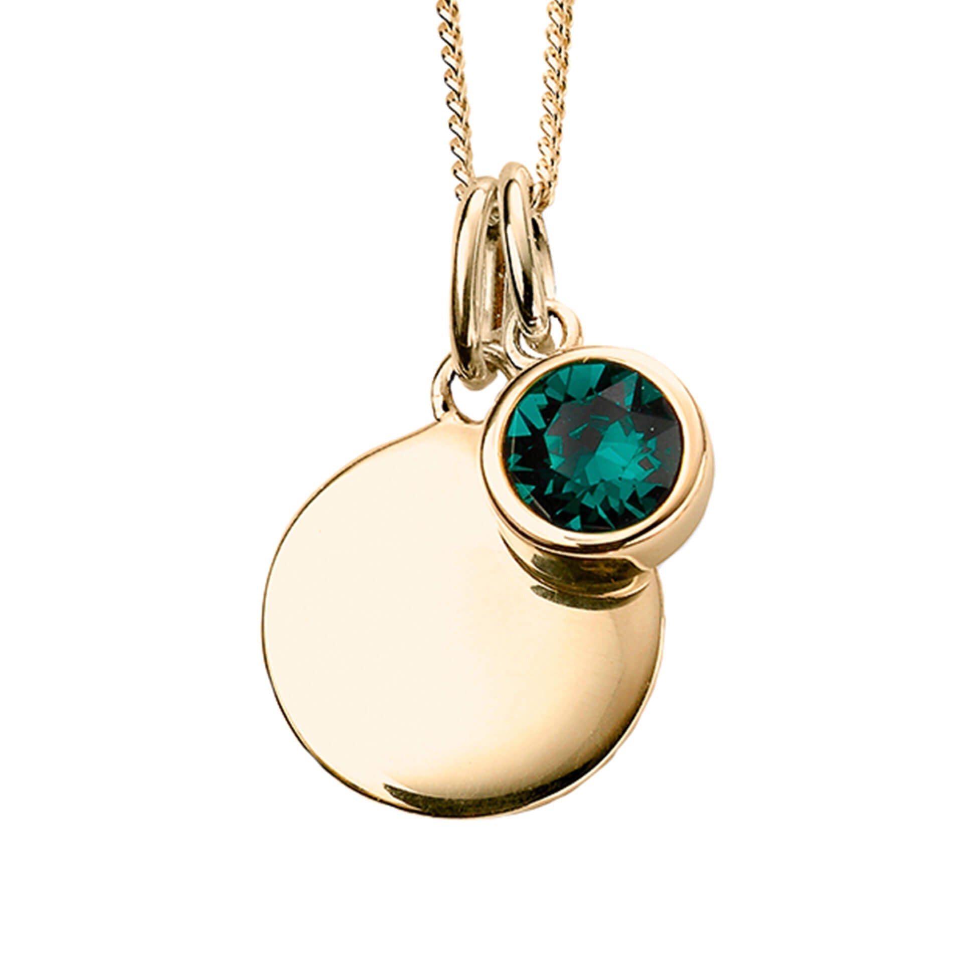 Gecko Jewellery Sterling Silver Crystal Birthstone Pendant Necklace