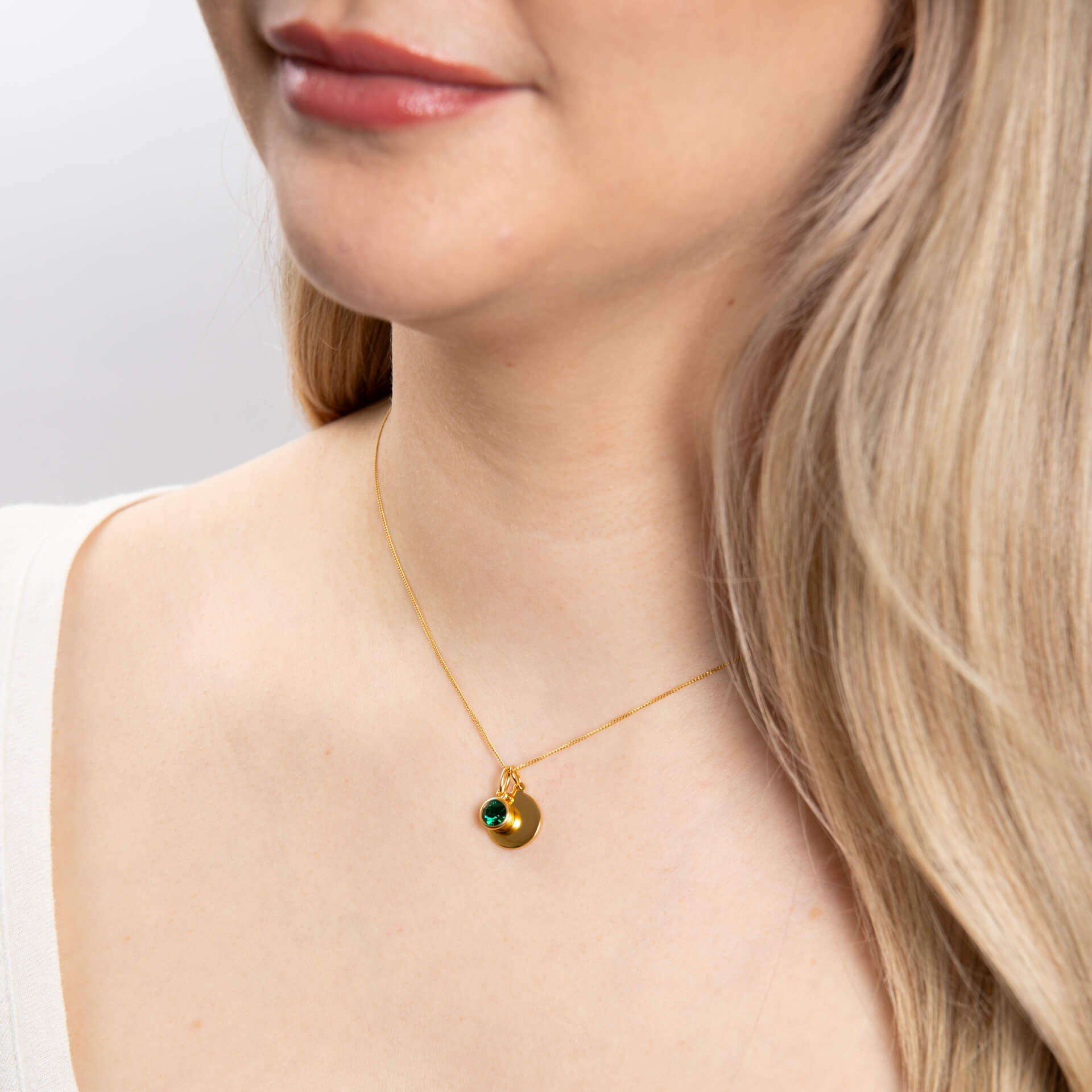Gecko Jewellery Sterling Silver Crystal Birthstone Pendant Necklace