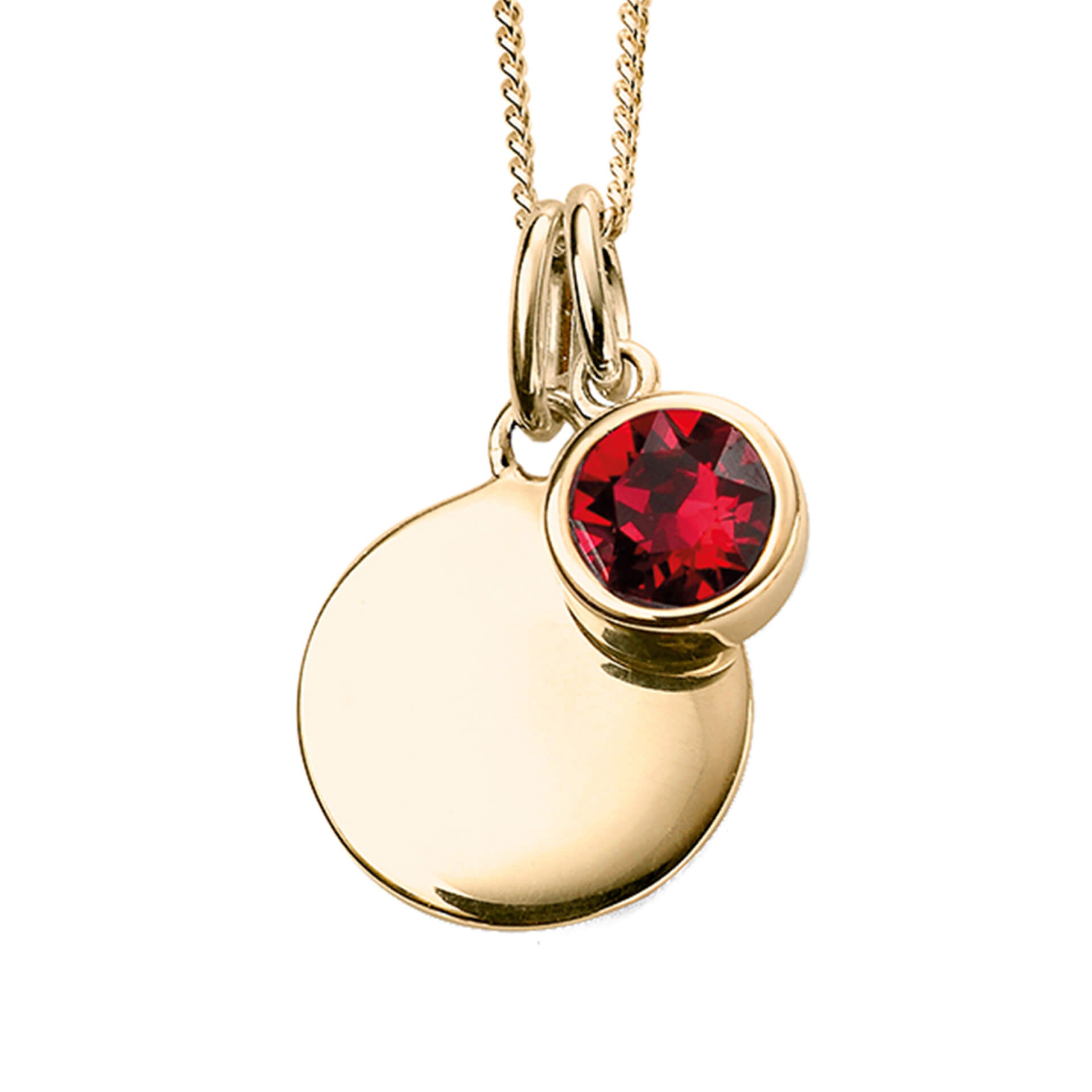 Gecko Jewellery Sterling Silver Crystal Birthstone Pendant Necklace