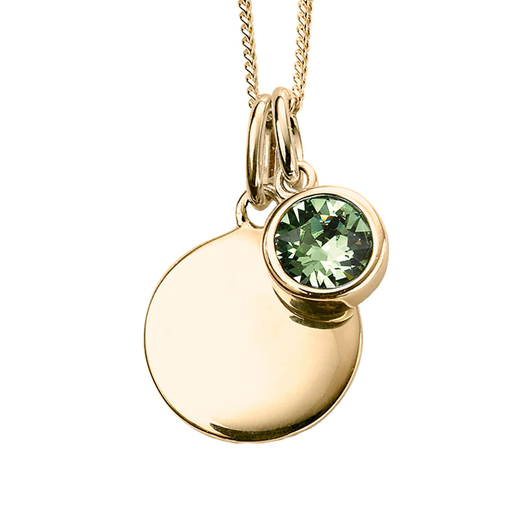 Gecko Jewellery Sterling Silver Crystal Birthstone Pendant Necklace