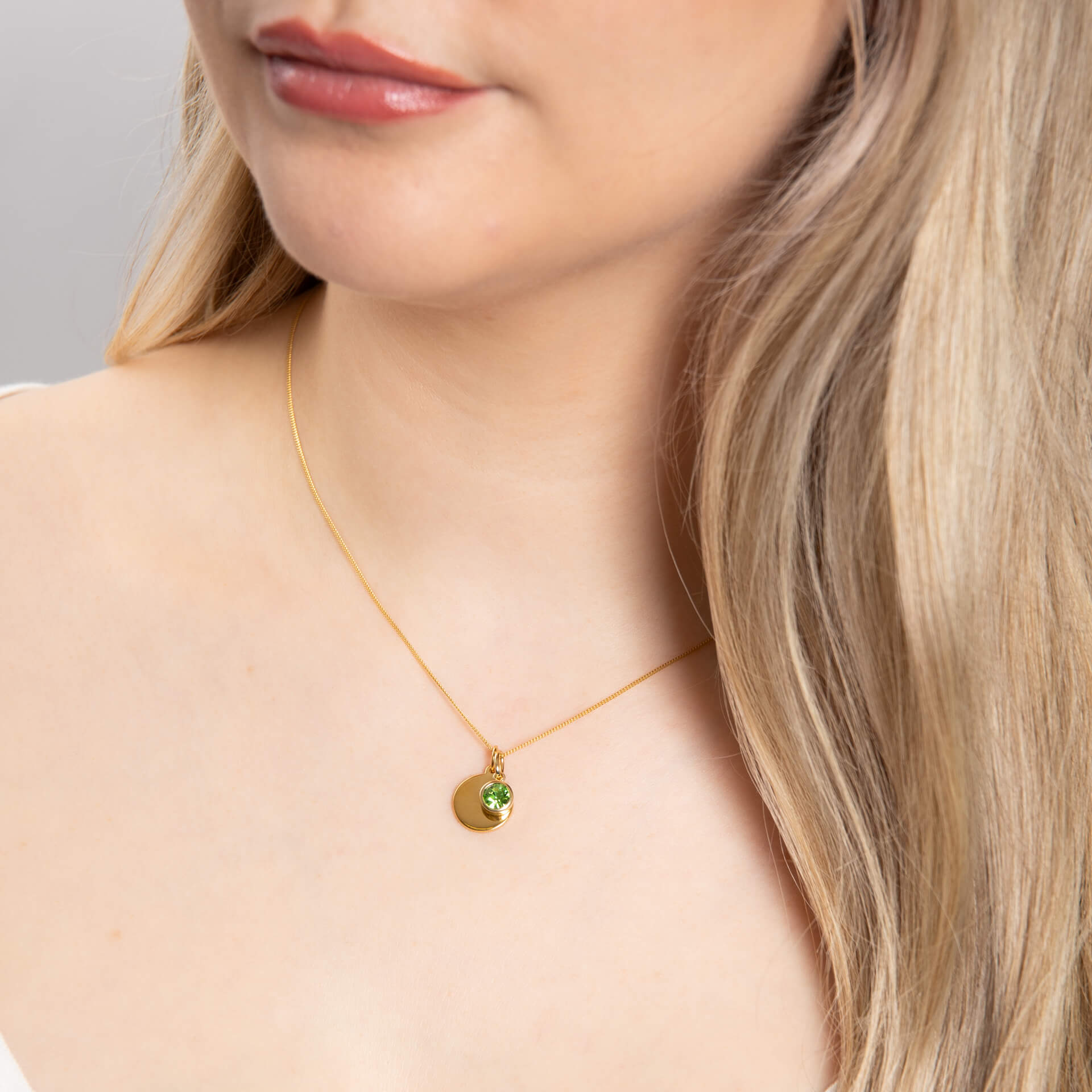 Gecko Jewellery Sterling Silver Crystal Birthstone Pendant Necklace
