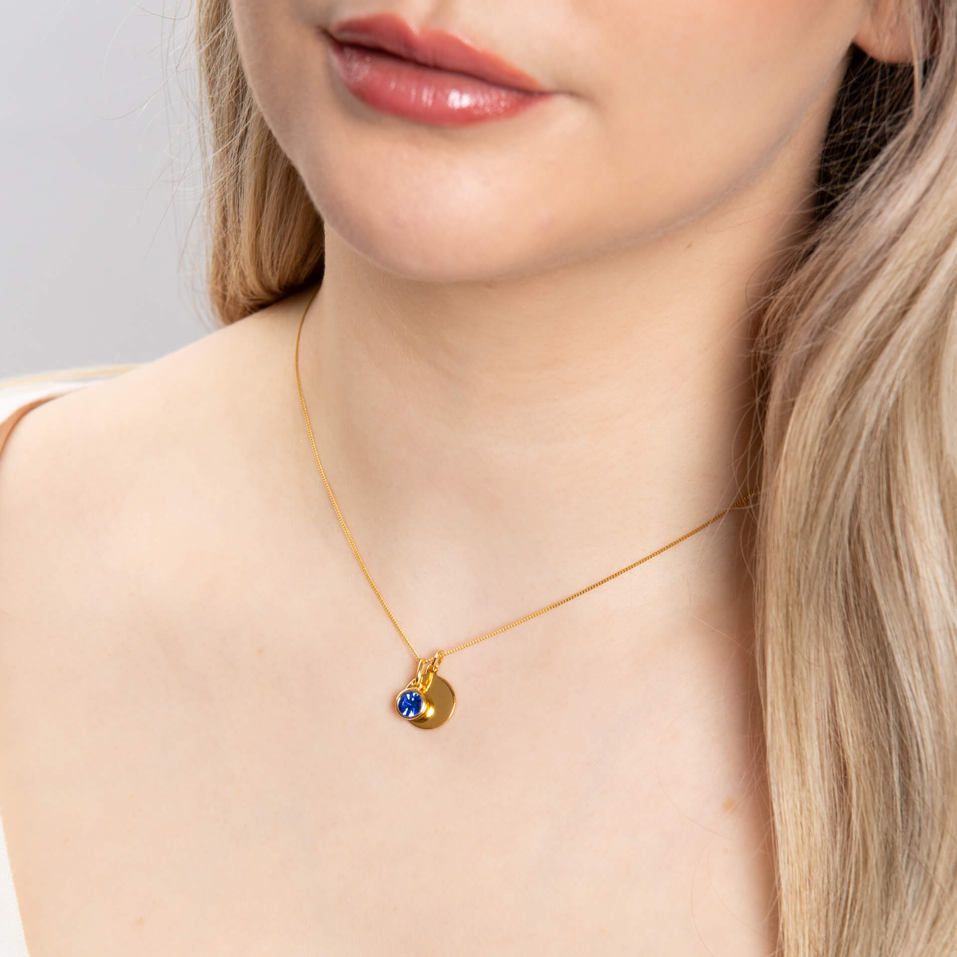 Gecko Jewellery Sterling Silver Crystal Birthstone Pendant Necklace