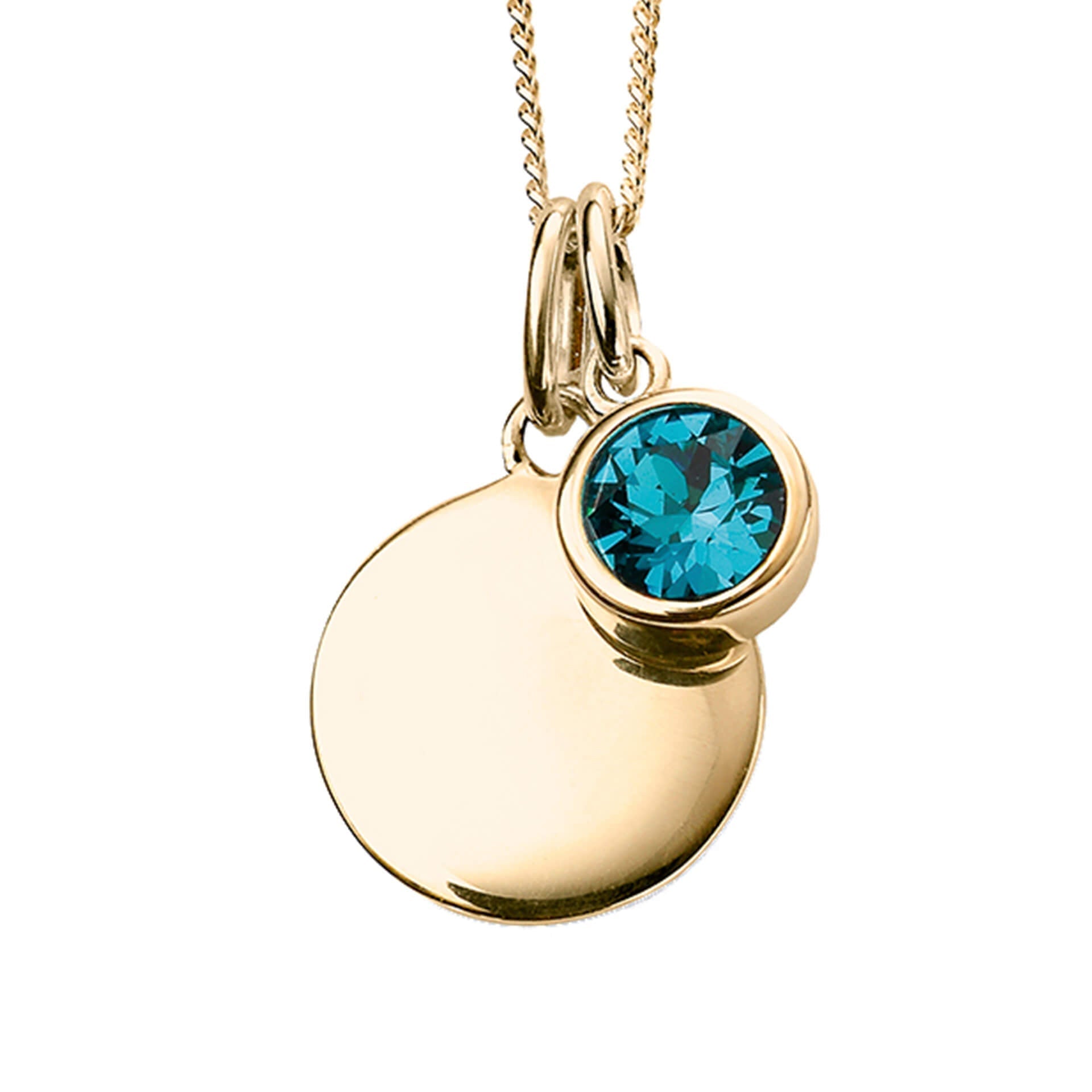Gecko Jewellery Sterling Silver Crystal Birthstone Pendant Necklace