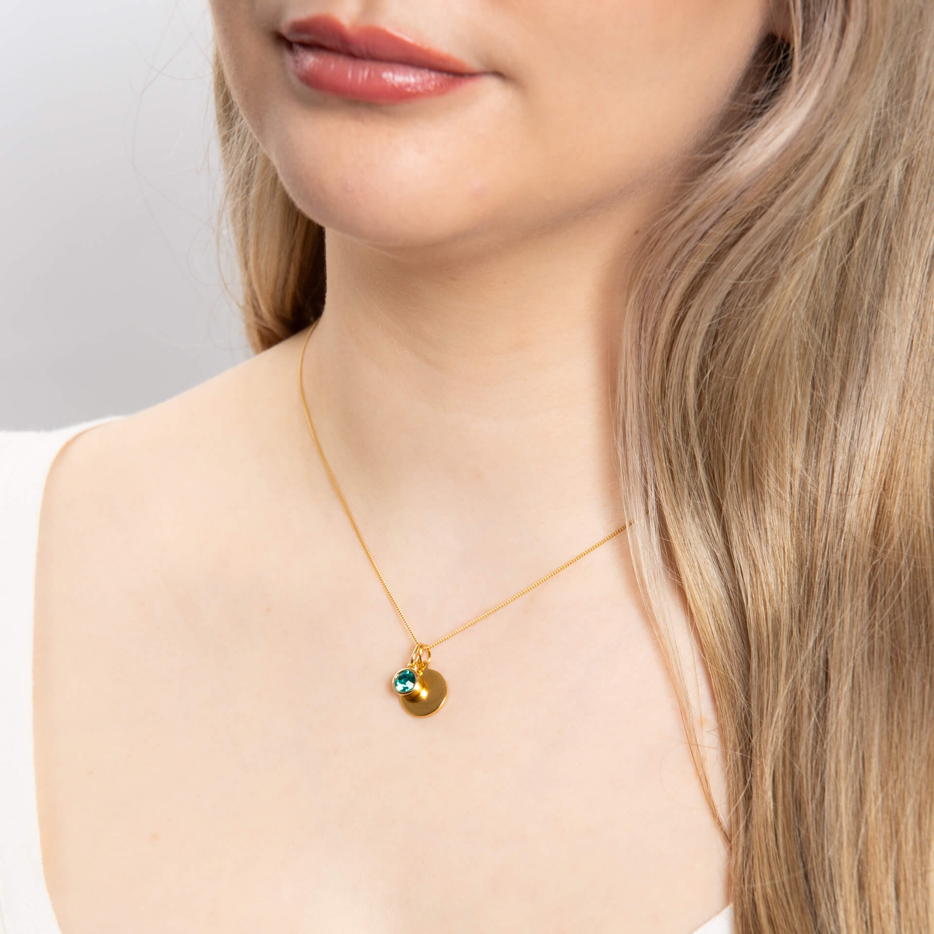 Gecko Jewellery Sterling Silver Crystal Birthstone Pendant Necklace