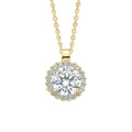 Diamonfire Halo Pendant – Sterling Silver Zirconia Necklace by Gecko