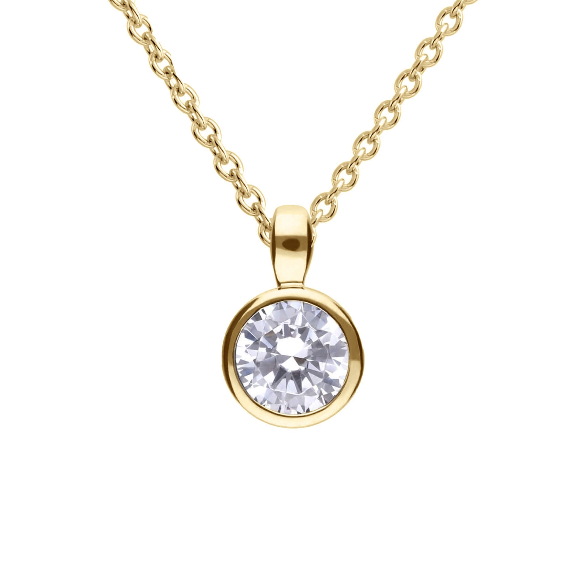 Diamonfire Bezel Set Carat Pendant | Sterling Silver Zirconia