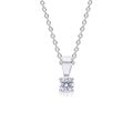 Gecko Jewellery Sterling Silver Four Claw Solitaire Zirconia Pendant