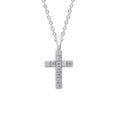 Diamonfire Cross Pendant – Sterling Silver with Zirconia Stones