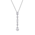 Gecko Jewellery Elongated Half Bezel Pendant | Sterling Silver Zirconia