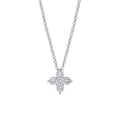 Gecko Jewellery Zirconia Cluster Flower Pendant in Sterling Silver