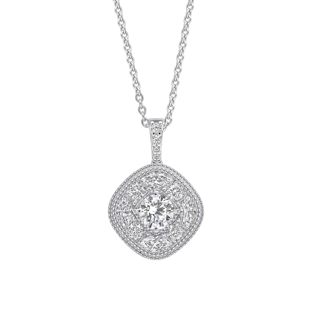 Gecko Jewellery Pave Stippled Pendant – Sterling Silver & Zirconia