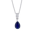Gecko Jewellery Sterling Silver Pear Cut Zirconia Teardrop Pendant