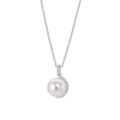 Gecko Jewellery Half Halo Pearl Pendant | Sterling Silver & Zirconia