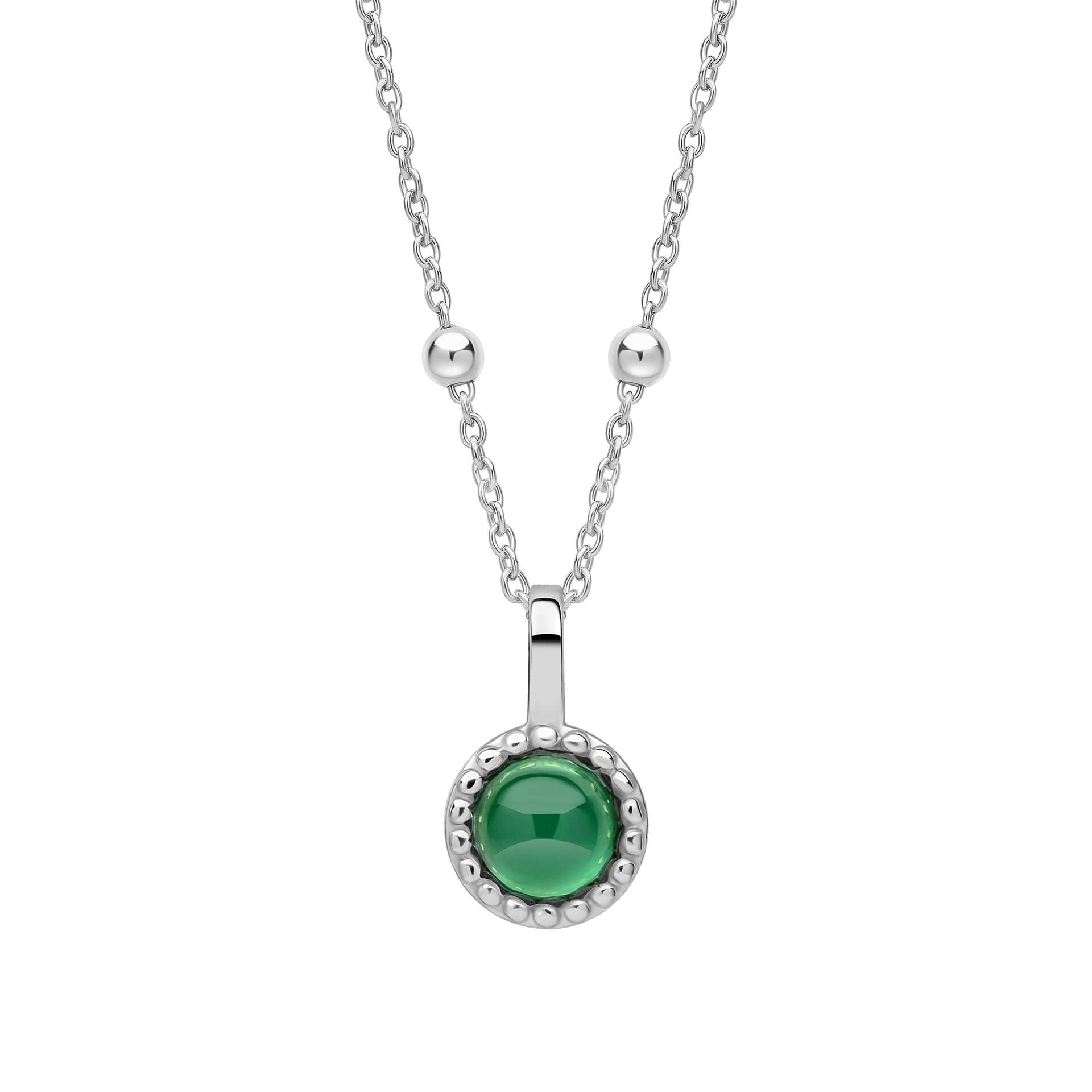 Gecko Jewellery Milgrain Cabochon Birthstone Pendant | Gold & Rhodium