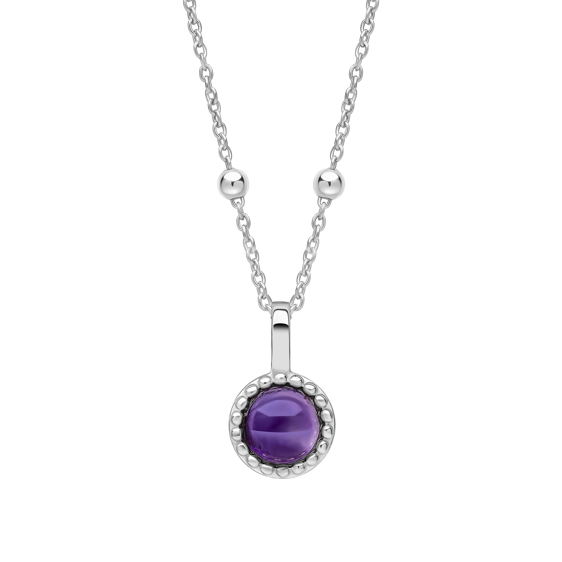 Gecko Jewellery Milgrain Cabochon Birthstone Pendant | Gold & Rhodium