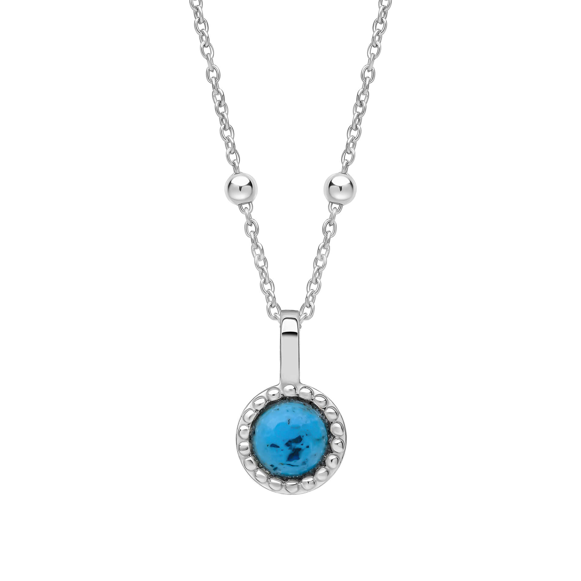 Gecko Jewellery Milgrain Cabochon Birthstone Pendant | Gold & Rhodium