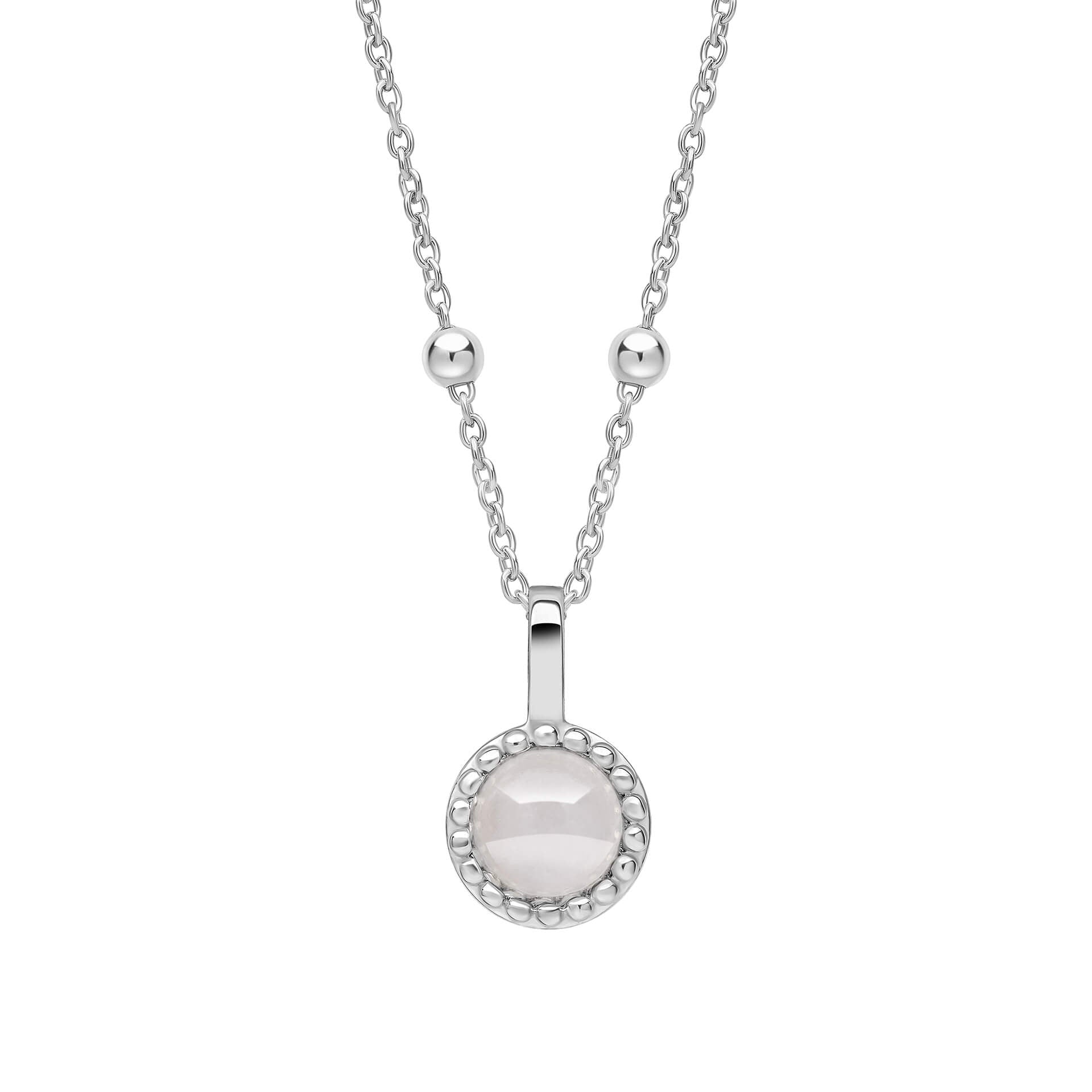 Gecko Jewellery Milgrain Cabochon Birthstone Pendant | Gold & Rhodium