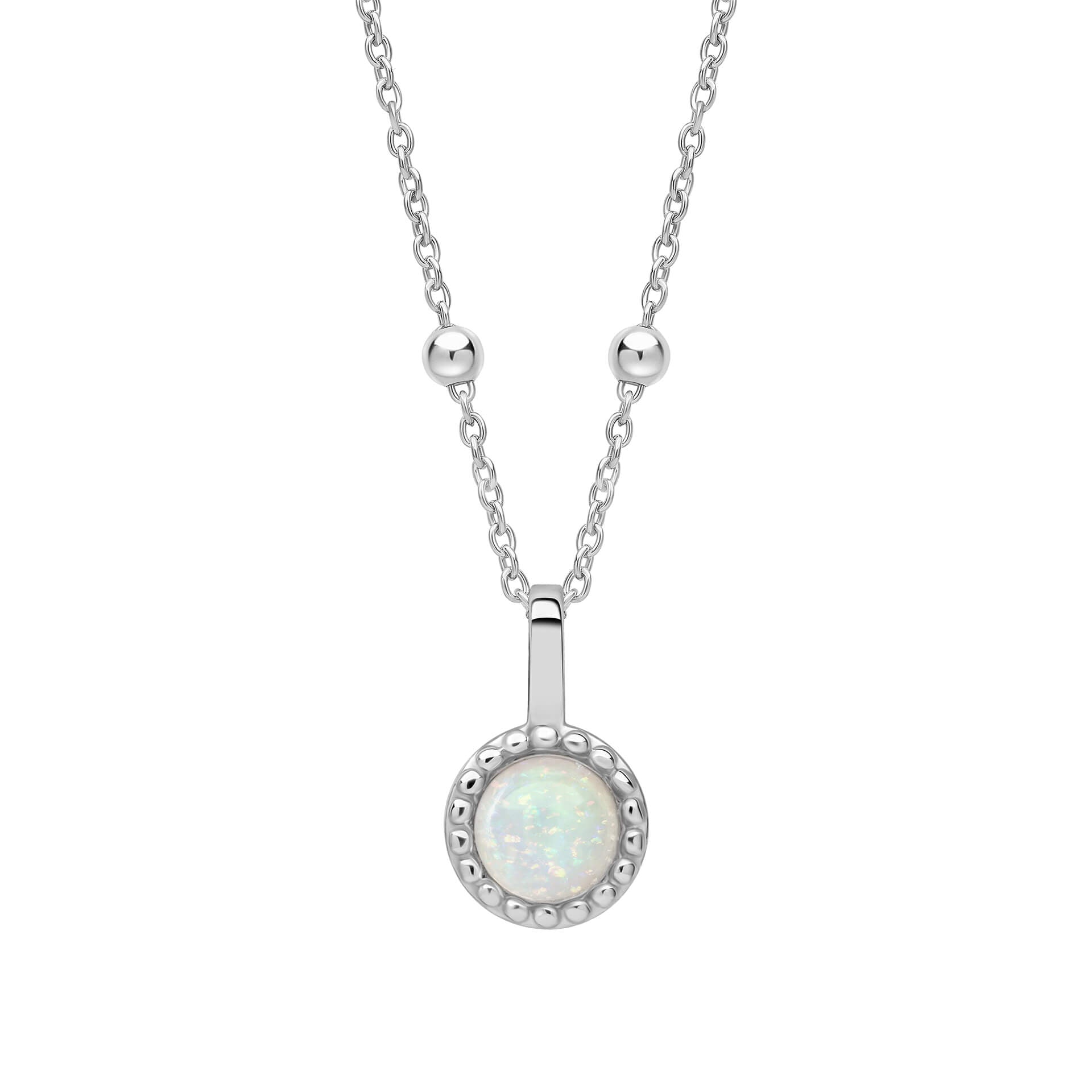 Gecko Jewellery Milgrain Cabochon Birthstone Pendant | Gold & Rhodium