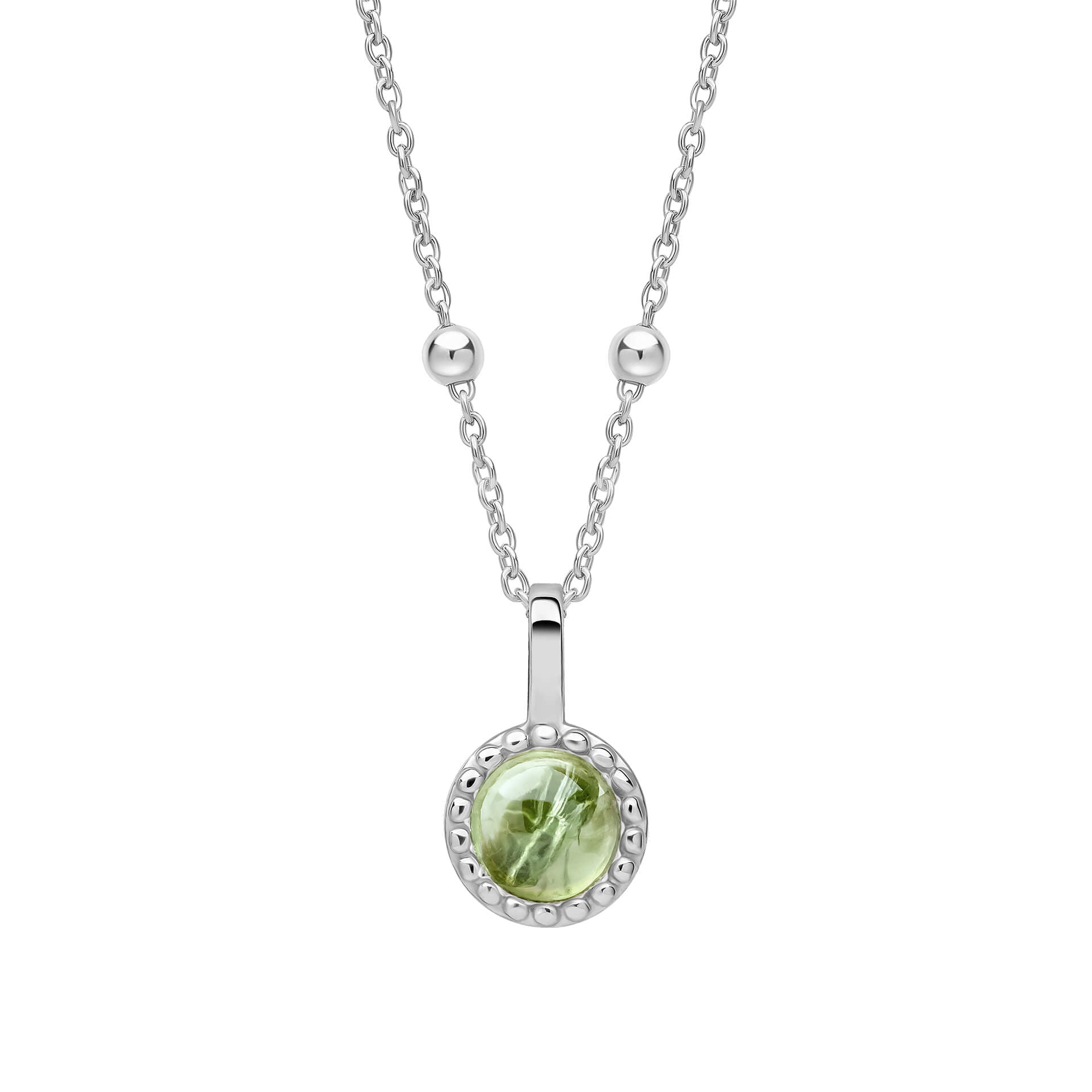 Gecko Jewellery Milgrain Cabochon Birthstone Pendant | Gold & Rhodium