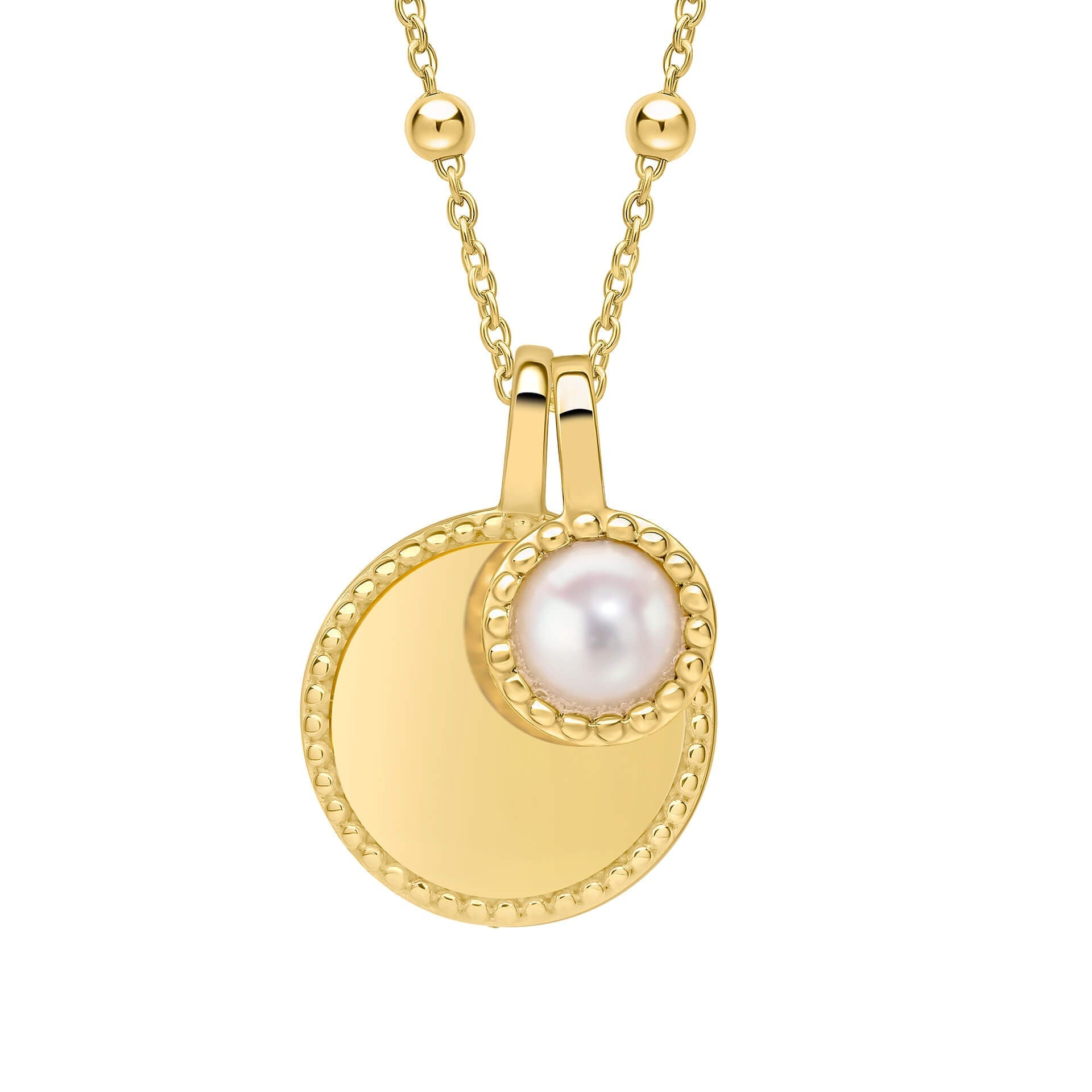 Gecko Jewellery Milgrain Cabochon Birthstone Necklace | Engravable