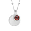 Gecko Jewellery Milgrain Cabochon Birthstone Necklace | Engravable