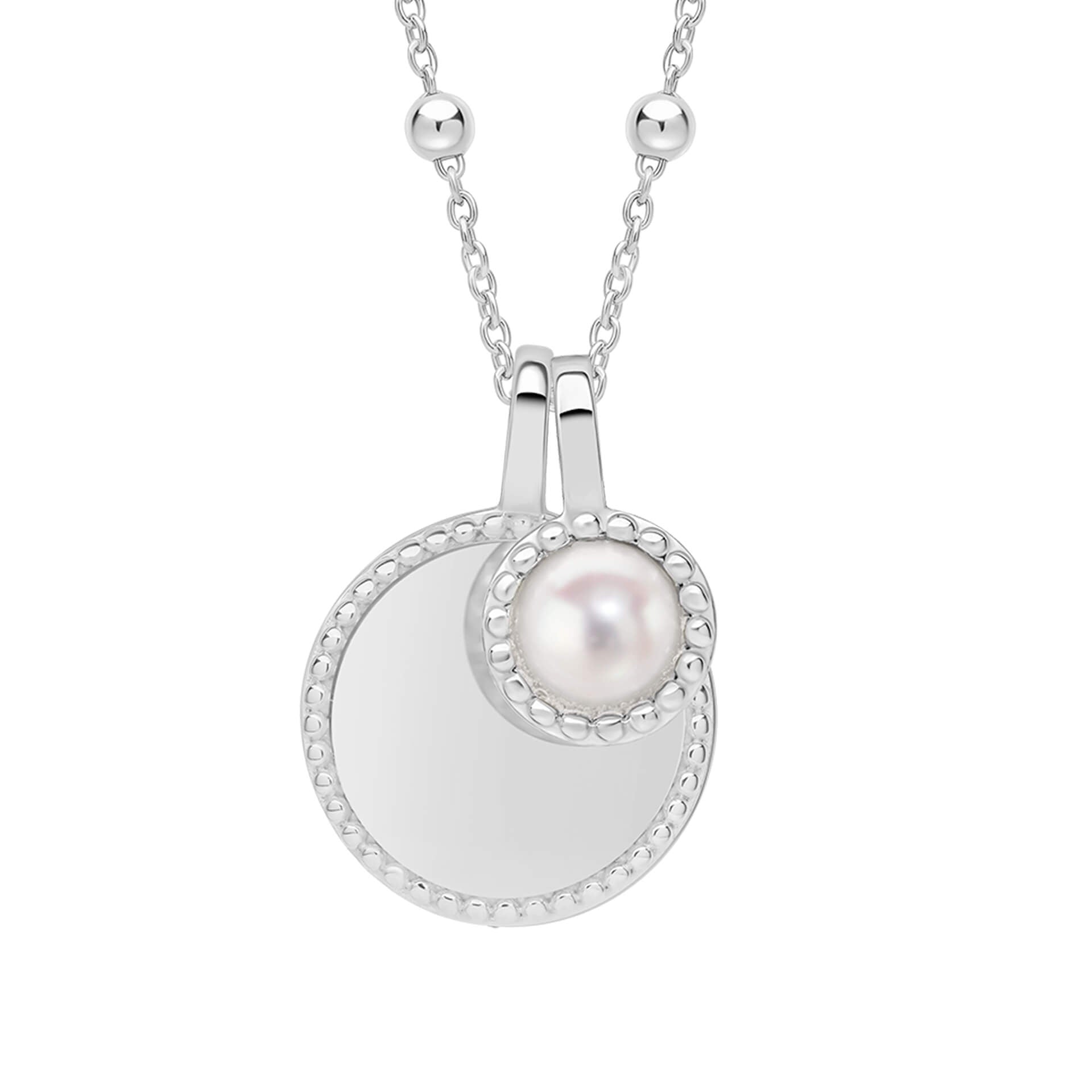 Gecko Jewellery Milgrain Cabochon Birthstone Necklace | Engravable