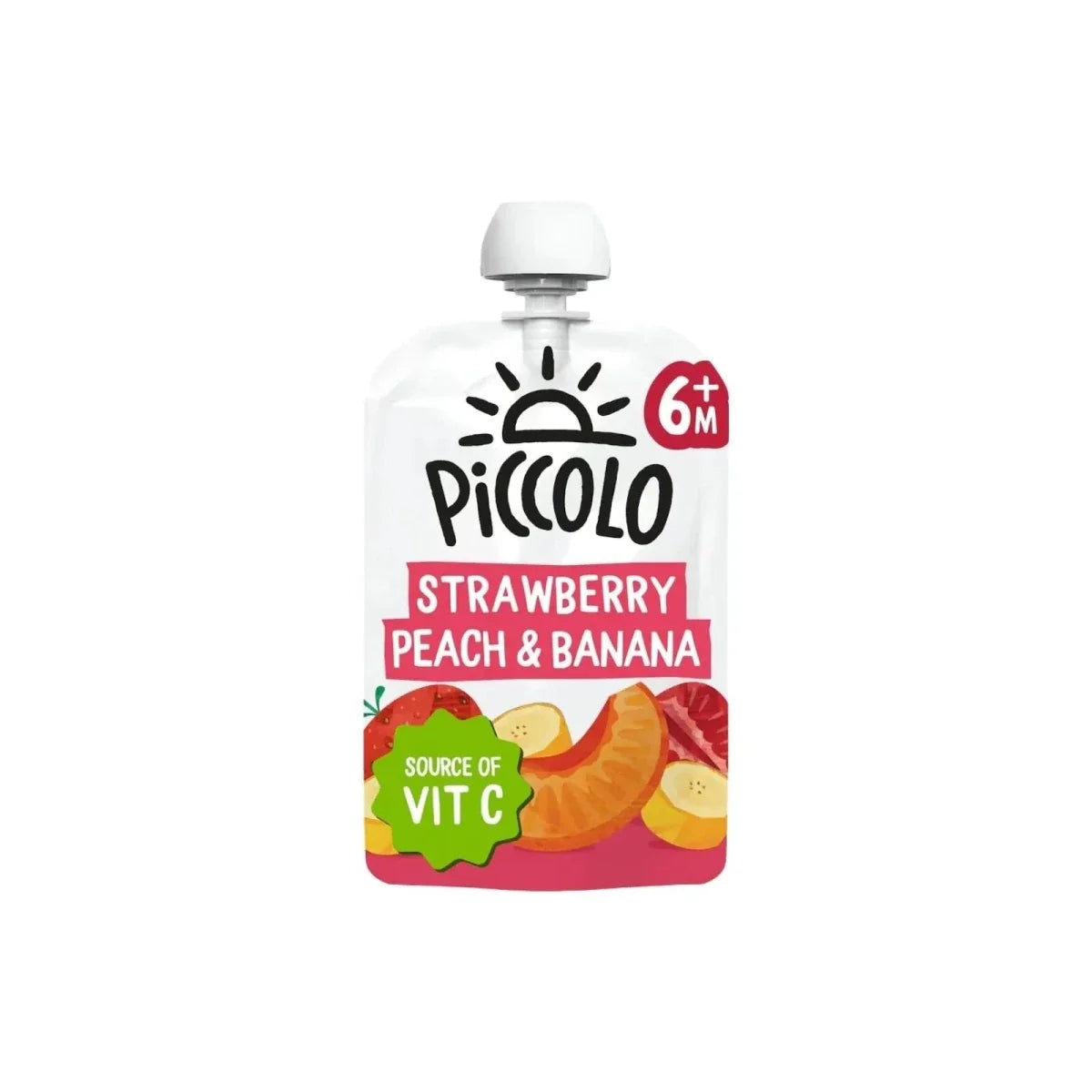 Piccolo Organic Strawberry Banana & Peach 4+ months 100g