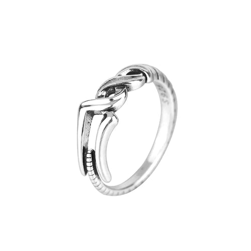 Stylish Retro Minimalist Twisted Wire Winding Ring