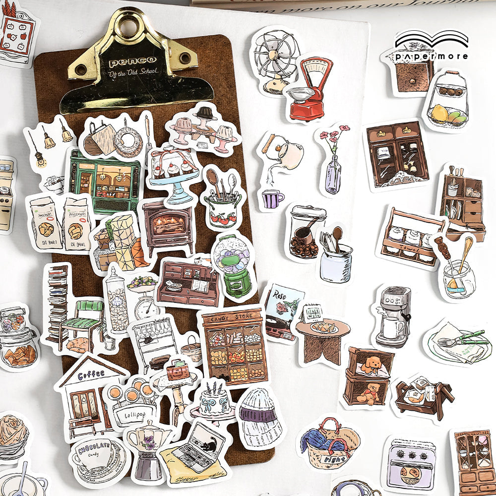 LuLuFun Studio Daily Life Paper Stickers - 30 Piece Journaling Set