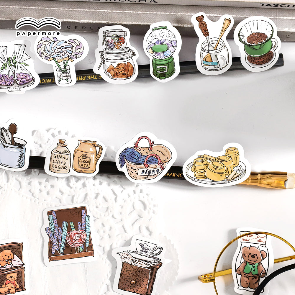LuLuFun Studio Daily Life Paper Stickers - 30 Piece Journaling Set