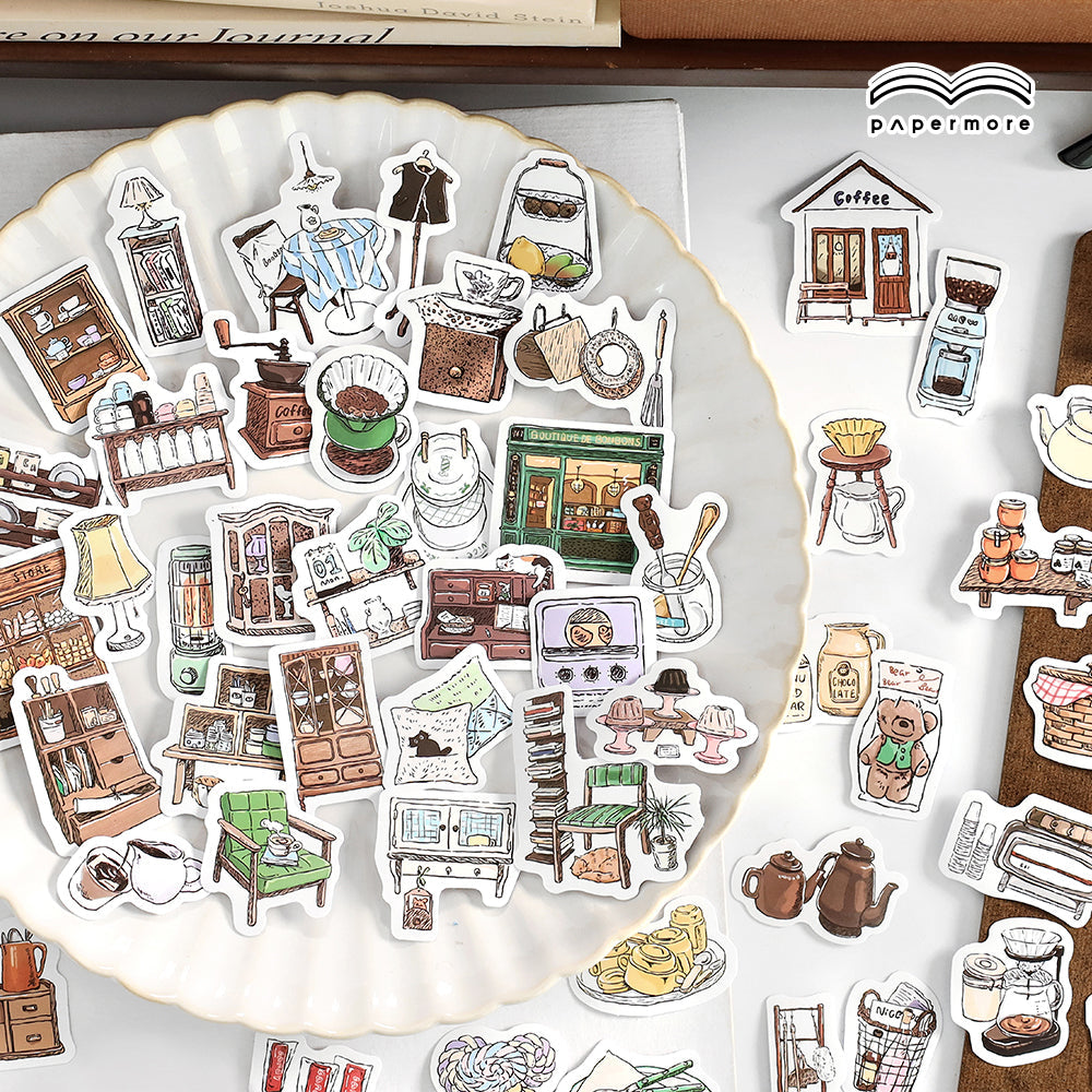 LuLuFun Studio Daily Life Paper Stickers - 30 Piece Journaling Set
