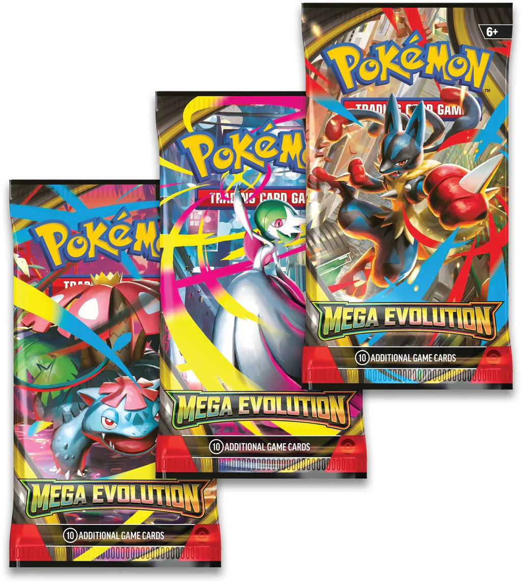 Pokemon TCG: Mega Evolution 3-Pack Booster Set with Foil Promo Card