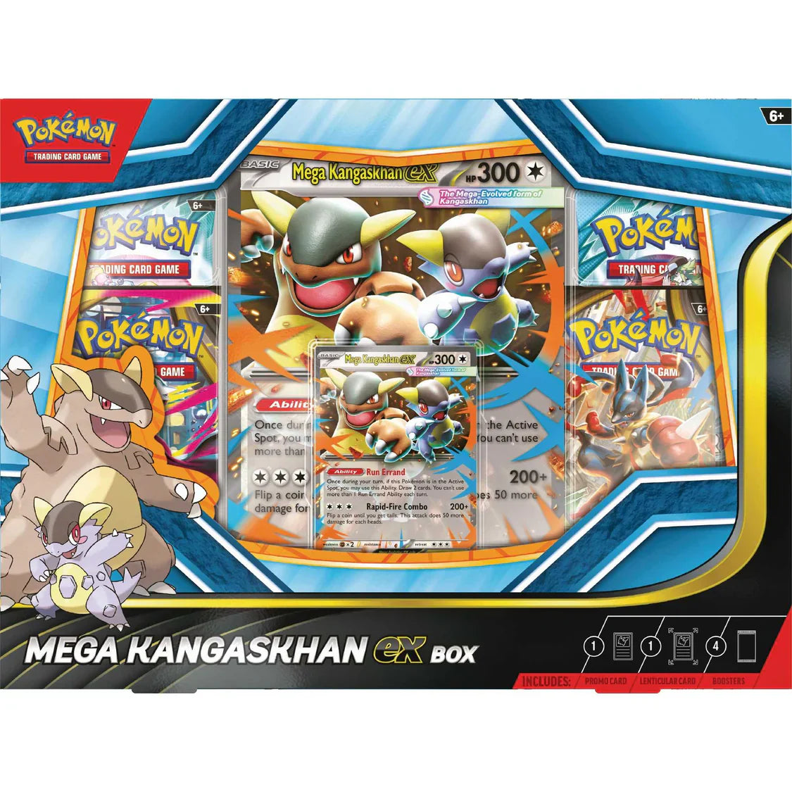 Pokemon TCG: Mega Kangaskhan ex Box – Foil Promo & 4 Booster Packs