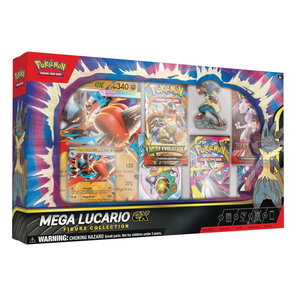 Pokémon TCG: Mega Lucario ex Figure Collection – 5 Booster Packs