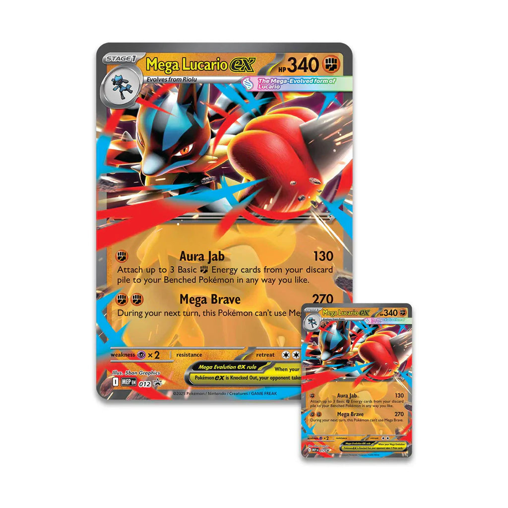 Pokémon TCG: Mega Lucario ex Figure Collection – 5 Booster Packs