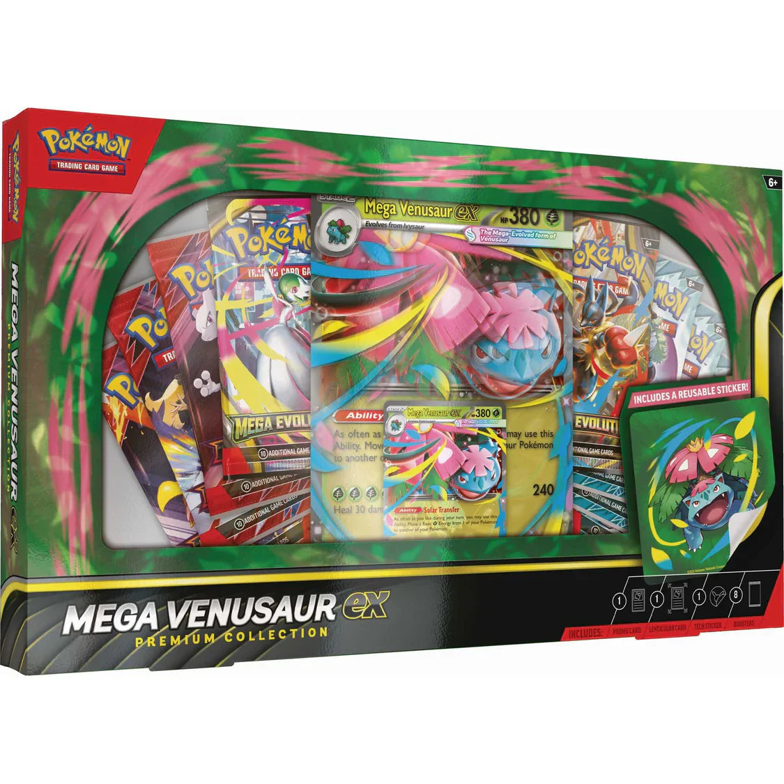 Pokemon TCG: Mega Venusaur ex Premium Collection - 8 Booster Packs