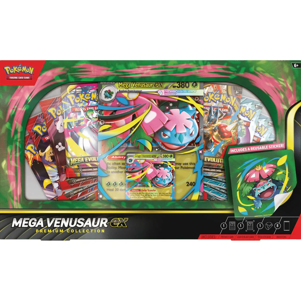 Pokemon TCG: Mega Venusaur ex Premium Collection - 8 Booster Packs